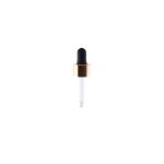 Staklena kapalica DIN18 za bocu 10ml - zlatna