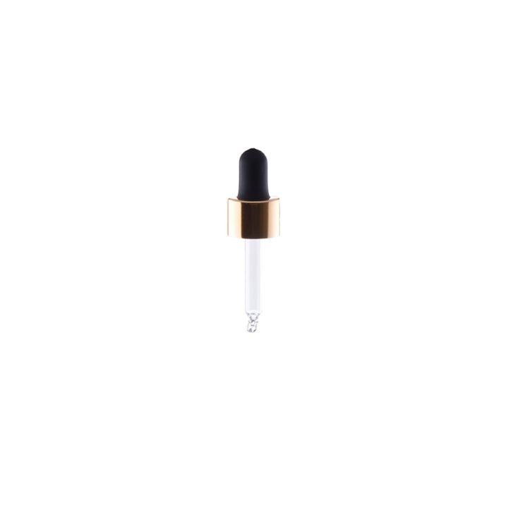Staklena kapalica DIN18 za bocu 10ml - zlatna