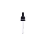 Staklena kapalica DIN 18 za bocu 30 ml, crna