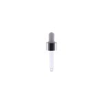 Staklena kapalica za bocu Stella 10 ml, bijela/srebrna