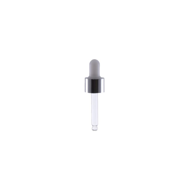 Staklena kapalica za bocu Stella 10 ml, bijela/srebrna