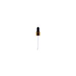 Staklena kapalica za bocu Stella 30 ml crna/zlato