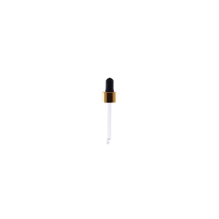 Staklena kapalica za bocu Stella 30 ml crna/zlato