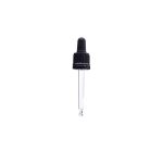 Staklena kapalica DIN18 za bocu 20ml, crna, KS