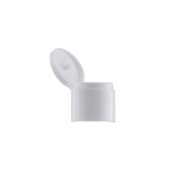 Flip top bijeli za bocu PET, 100 ml prozirna, 24/410