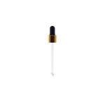 Staklena kapalica za bocu Stella 50 ml, crna/zlatna