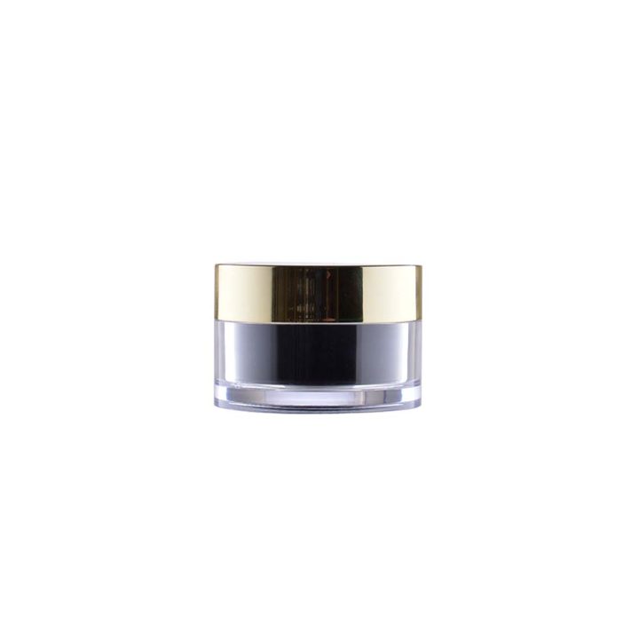 Lončić 50 ml, PP, prozirno-crni s zlatnim poklopcem